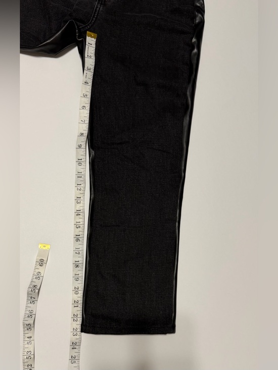 Abercrombie & Fitch Black Ankle Straight Ultra High Rise Vegan Leather 26 XShort - Picture 14 of 14